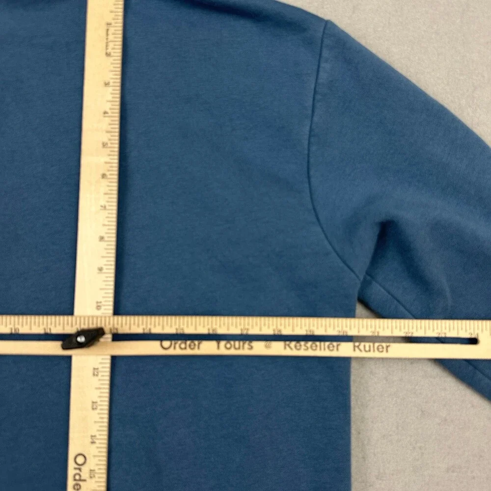 Adidas Hoodie Men Medium Blue Camo Trefoil Logo Pullover Sweatshirt Essential M